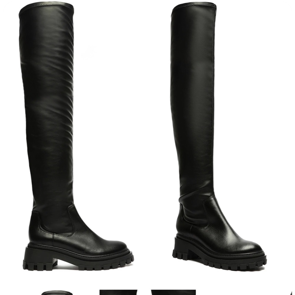 New Schutz New Black Over-the-Knee  Boots